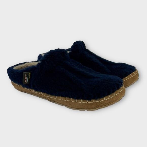 L.L. Bean Women's Cozy Slipper Slides Navy Size 9 - Picture 1 of 8